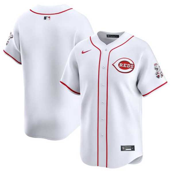 Men%27s Cincinnati Reds Blank White Home Limited Baseball Stitched Jersey Dzhi->cleveland guardians->MLB Jersey